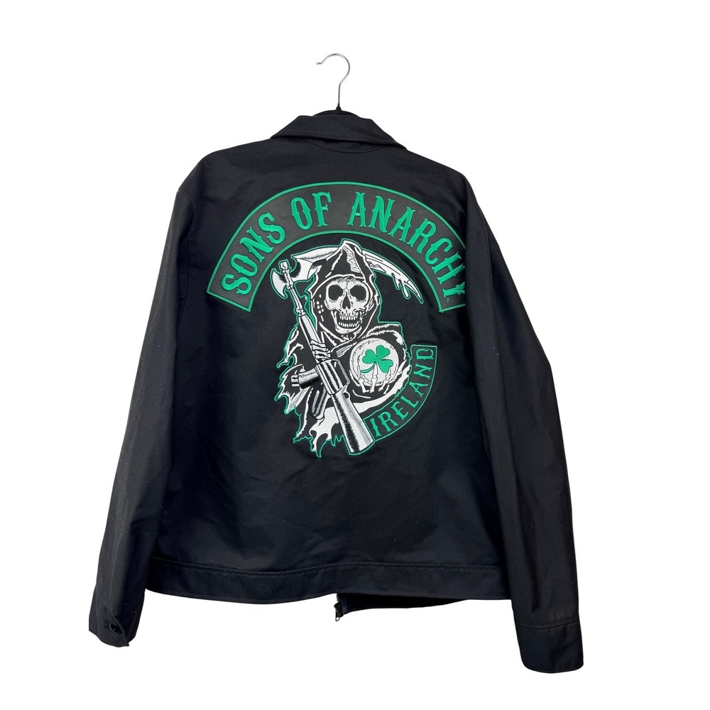 Sons of Anarchy Ireland Reaper Work Jacket and Graphic T-Shirt Set Mens Large